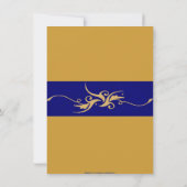 金ゴールドアッラムスリムお祝い 招待状 (裏面)