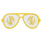 金ゴールドアディンクラジー女大人アヴィエーターサングラス アビエーターサングラス (正面)