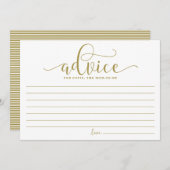 金ゴールドアドバイス母は書道になる アドバイスカード (正面/裏面)