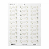 金ゴールドアドレス内の緑の幾何学的ベビー ラベル (フルシート)