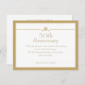 金ゴールドアニバーサリーサンキューポストカード ポストカード (正面/裏面)