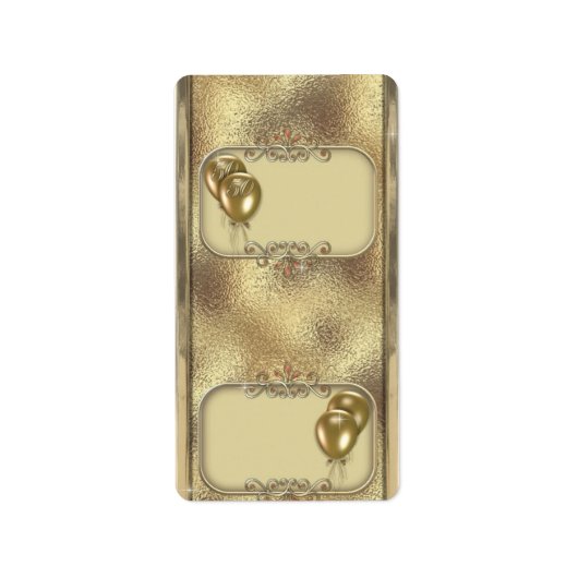 金ゴールドアニバーサリーハーシーズミニチュアバーラップ ラベル (正面)