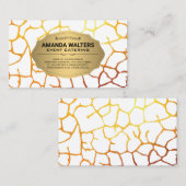 金ゴールドアニマルプリントパターン |ゴールデンメタル 名刺 (正面/裏面)