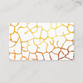 金ゴールドアニマルプリントパターン |ゴールデンメタル 名刺 (裏面)