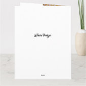 金ゴールドアフリカ系アメリカ人カップル記念日カード カード (裏面)