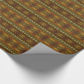 金ゴールドアフリカPatternWrapping紙- SRF ラッピングペーパー (角)