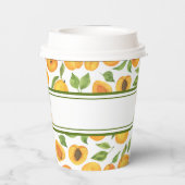 金ゴールドアプリコットストライプのカスタマイズ 紙コップ (裏面)