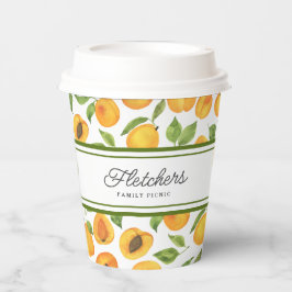 金ゴールドアプリコットストライプのカスタマイズ 紙コップ