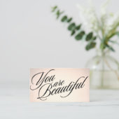 金ゴールドアポイントメントリマインダー – あなたは美しい 予約カード (スタンド正面)