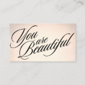 金ゴールドアポイントメントリマインダー – あなたは美しい 予約カード (正面)