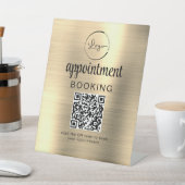 金ゴールドアポイントメント予約QRコードビジネス 台座サイン (インサイチュ)
