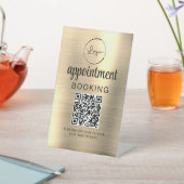 金ゴールドアポイントメント予約QRコードビジネス 台座サイン (インサイチュ)