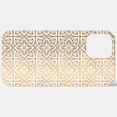 金ゴールドアラビアスタイルパターン大文字と小文字を区別するiPhoneケース Case-Mate iPhoneケース (裏面 (横))