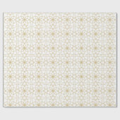 金ゴールドアラビアンイスラム幾何学模様 ラッピングペーパー (フラット)