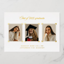 金ゴールドアルバムコーナー写真卒業のお知らせ 箔招待状