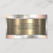 金ゴールドアルミニウムシルバーブラシ | 金属リベット 名刺 (裏面)