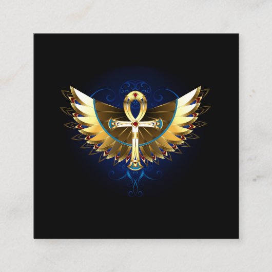 金ゴールドアンクと翼 スクエア名刺 (正面)