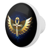 金ゴールドアンクと翼 セラミックノブ (右)