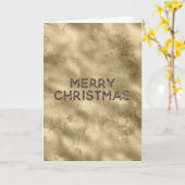 金ゴールドアンティークグリッターグリッツクリスマス カード (黄色い花)
