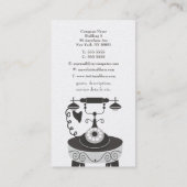 金ゴールドアンティークヴィンテージ電話マーケティング 名刺 (裏面)