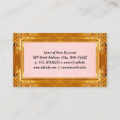 金ゴールドアンティーク枠 |レザー 名刺 (裏面)