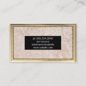 金ゴールドアンティーク枠 | 壁テクスグランジチャ 名刺 (裏面)