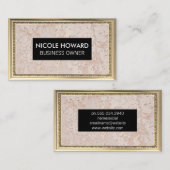 金ゴールドアンティーク枠 | 壁テクスグランジチャ 名刺 (正面/裏面)