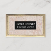 金ゴールドアンティーク枠 | 壁テクスグランジチャ 名刺 (正面)