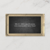 金ゴールドアンティーク枠 |濃いテクスチャ 名刺 (裏面)