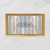 金ゴールドアンティーク縁ど |ボホデザイン 名刺 (裏面)