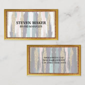 金ゴールドアンティーク縁ど |ボホデザイン 名刺 (正面/裏面)