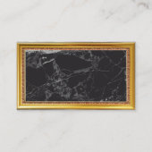 金ゴールドアンティーク縁ど | 黒縁ど 名刺 (裏面)