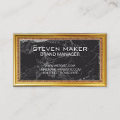 金ゴールドアンティーク縁ど | 黒縁ど 名刺 (正面)