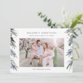 金ゴールドアンドブルーウォーターカラーウィンターフリージホリデーカ シーズンカード (スタンド正面)