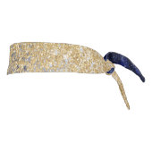 金ゴールドアンドブルーグリッターグラデーションラグジュアリーデザイン タイヘッドバンド (回転90)