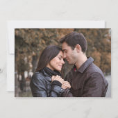 金ゴールドアンパサンドシンプル秋の結婚式写真 セーブザデート (裏面)