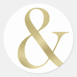金ゴールドアンパサンドフォント ラウンドシール