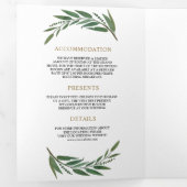 金ゴールドアンパサンド・オリーブ枝オールインワン結婚ズ 三つ折り招待状 (内部最初)