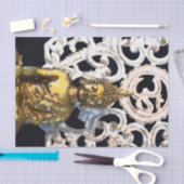 金ゴールドアースブッダOMオウムアジュナ瞑想パーティー 薄葉紙 (クラフト)