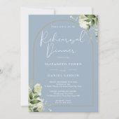 金ゴールドアーチグリーンリーダスティブルーリハーサルディナー 招待状 (正面)