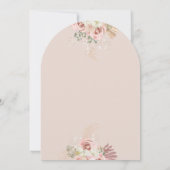 金ゴールドアーチパンパスグラスフローラファーストホーリーコミュニオン 招待状 (裏面)