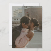 金ゴールドアーチフレームエレガントとタイポグラフィフォト結婚ズ 招待状 (裏面)