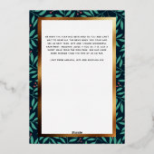 金ゴールドアーチフレームメリークリスマスボタニカルフォト 箔シーズンカード (裏面)