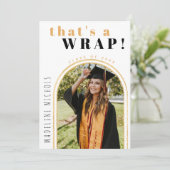 金ゴールドアーチ写真卒業 案内状 (スタンド正面)