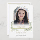 金ゴールドアーチ茎葬儀順序プログラム プログラム (正面/裏面)