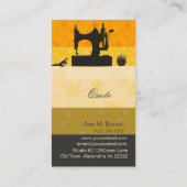 金ゴールドアーティはっきりしたスト作成者裁縫カスタマイズ機 名刺 (裏面)