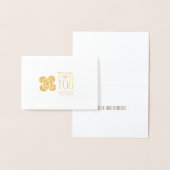 金ゴールドアールデコサンキューカード 箔カード (ディスプレー)