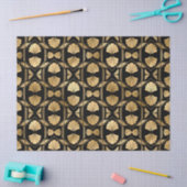 金ゴールドアールデコシェル(黒の切り離し) 薄葉紙 (クラフト)