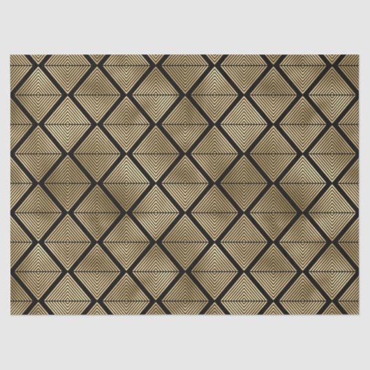 金ゴールドアールデコダイヤモンドのブラックデコップページ 薄葉紙 (正面)