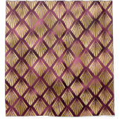 金ゴールドアールデコバングンディシャワーカーテン シャワーカーテン (正面)